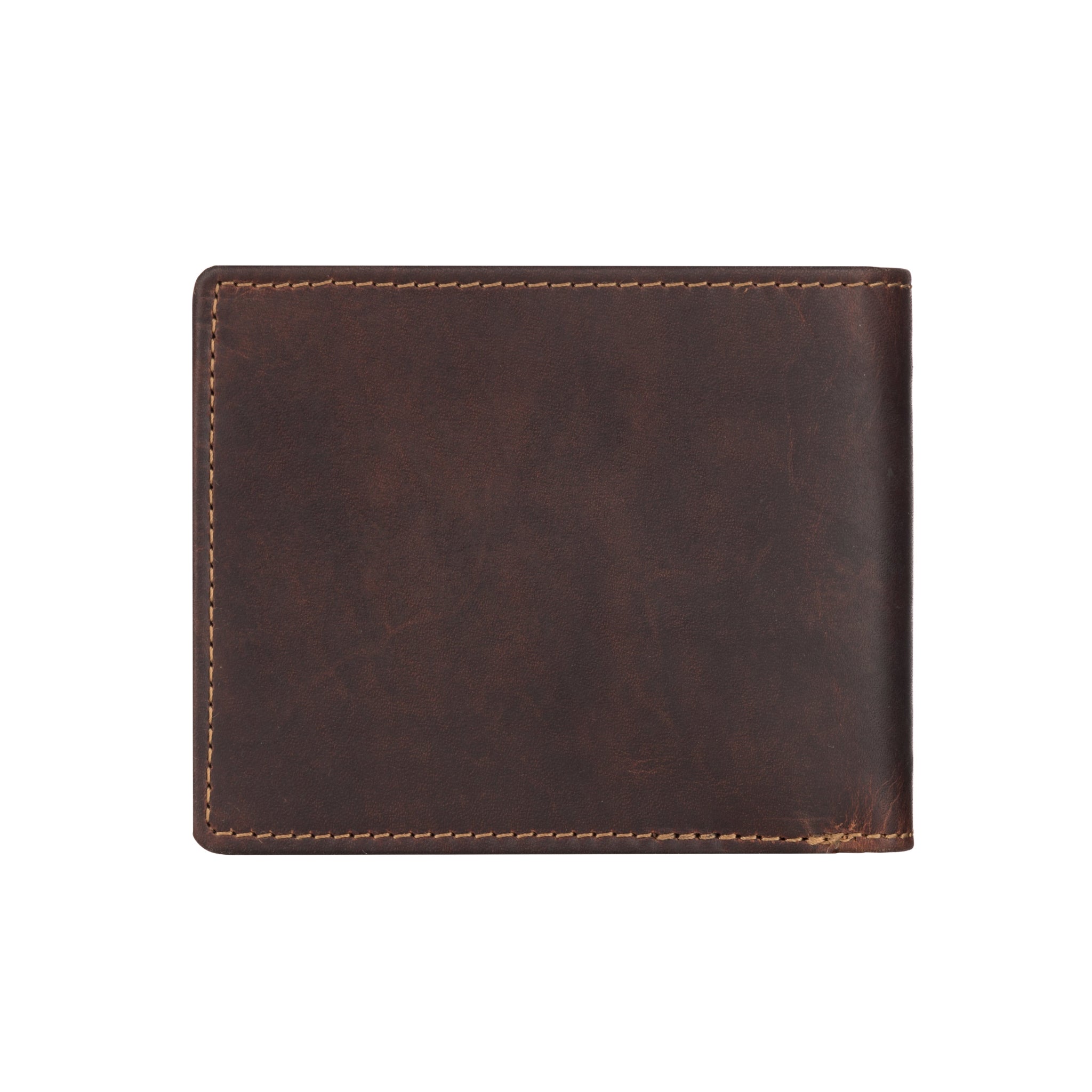 Minori Leather Charlie men's chestnut leather wallet with multiple card slots and a sleek, slim design.