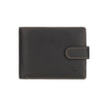 Men's brown Minori Leather Phoenix Leather Clip Wallet with multiple card slots and sleek design.