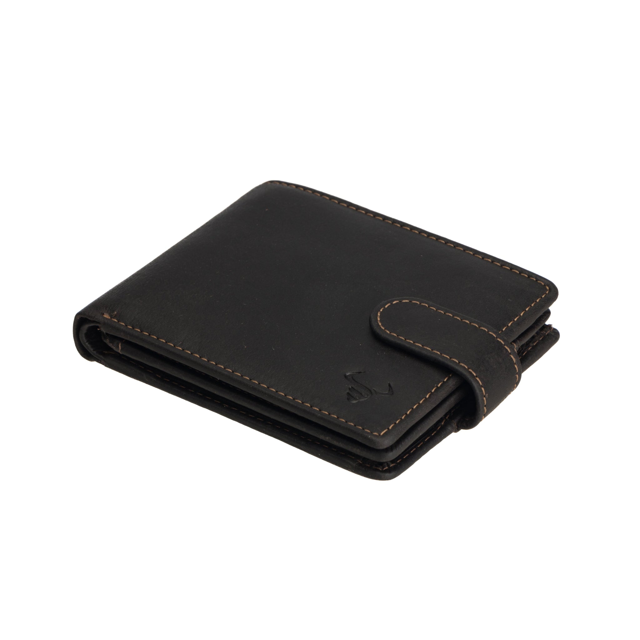 Minori Leather Phoenix Brown leather clip wallet for men with multiple card slots and sleek design.