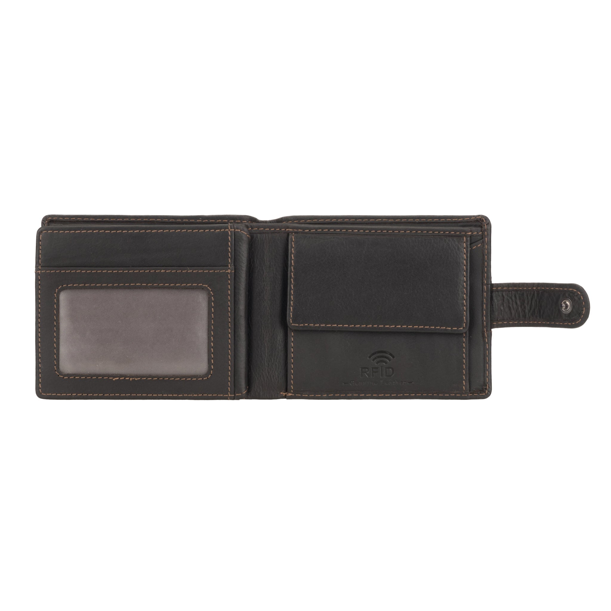 Brown Phoenix Leather Clip Wallet for men by Minori Leather, featuring sleek leather design and multiple card slots.