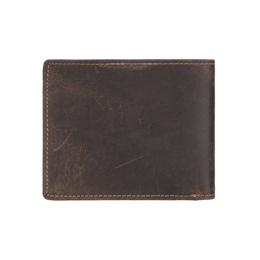 Brown Charlie Leather Wallet for men by Minori Leather, featuring a sleek design and multiple card slots.