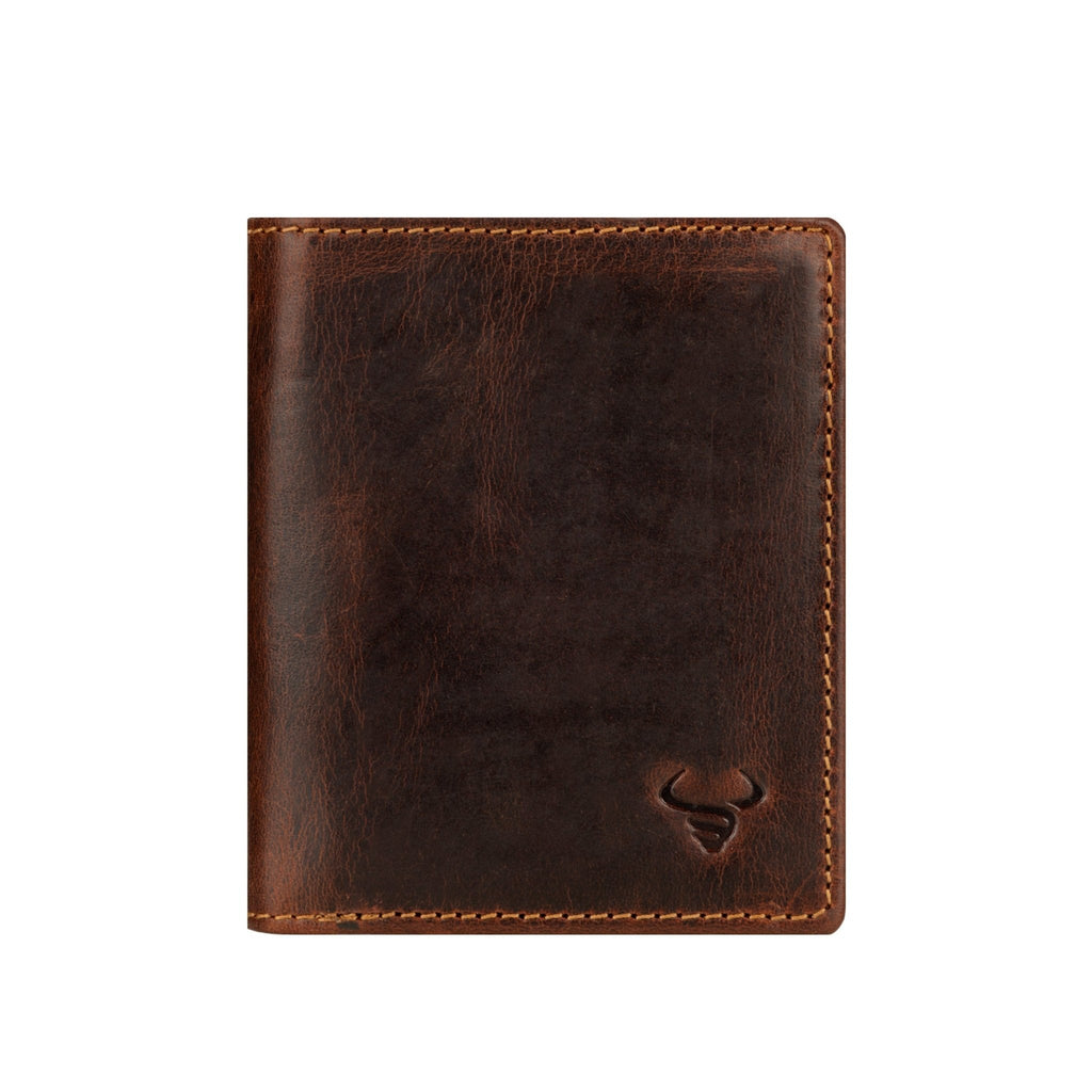 Philip Leather Trifold Wallet for Men in Chestnut - Minori Leather