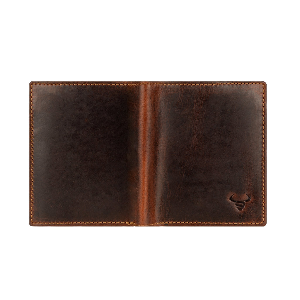 Philip Leather Trifold Wallet for Men in Chestnut - Minori Leather