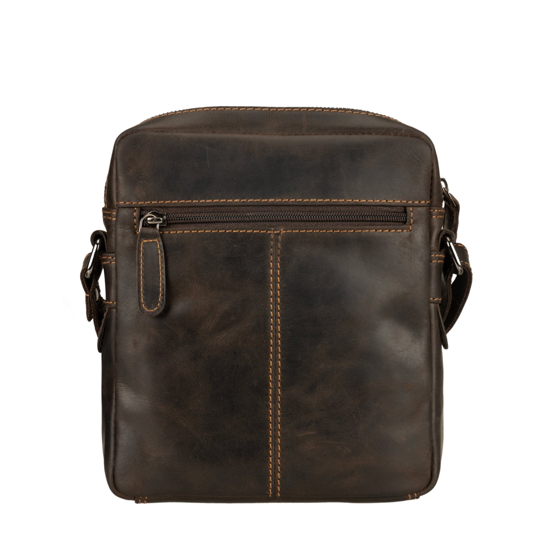 Asheville Leather Crossbody Bag – Unisex – Brown - Minori Leather