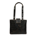 Brown Minori Leather Bennett shoulder tote bag with sturdy leather handles and spacious interior for everyday use.