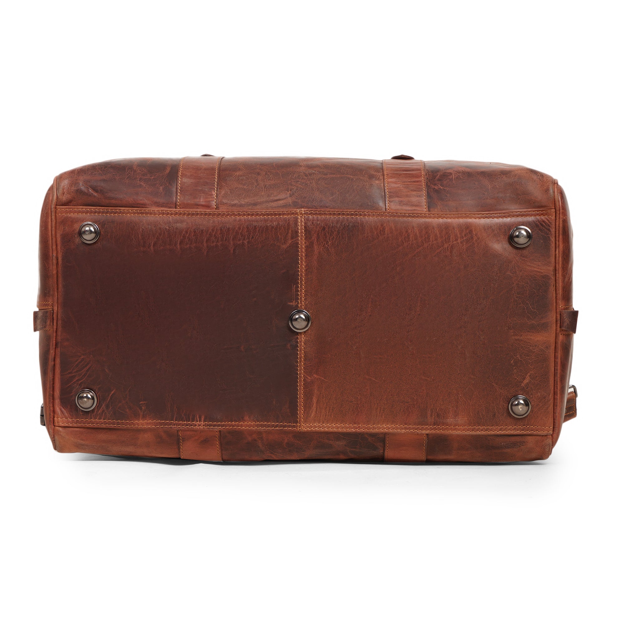 Riley Leather Duffle Bag in Chestnut