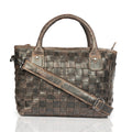 Brown Florence leather tote bag for women by Minori Leather, showing the spacious hand bag with sturdy handles and sleek design.