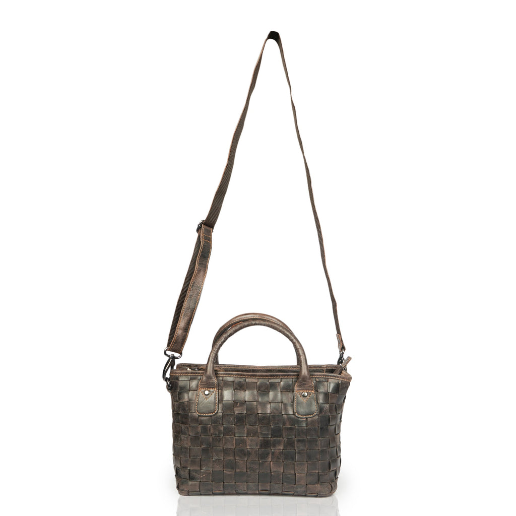 Brown Florence leather tote bag for women by Minori Leather, featuring a spacious hand bag design with sturdy handles.